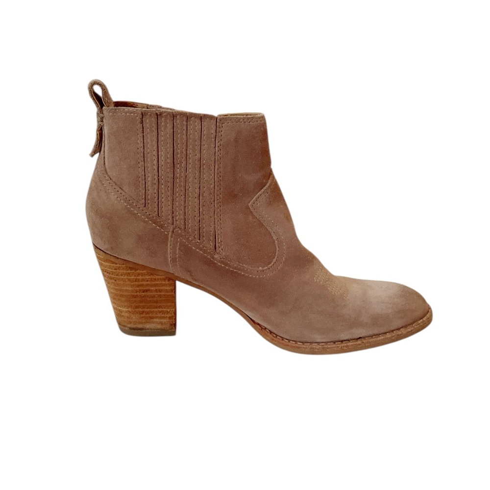 Dolce Vita Jenna taupe suede western ankle boots size 8.5 - Picture 3 of 7